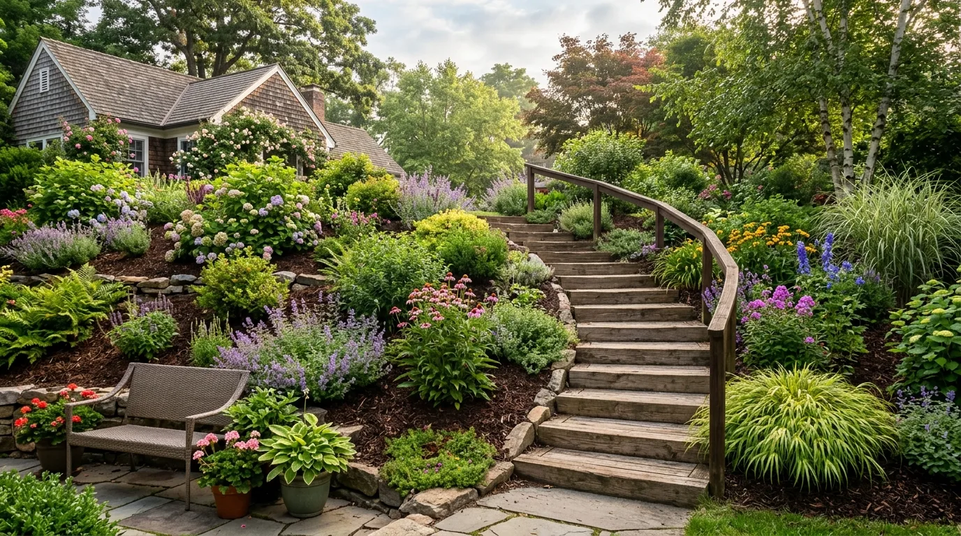 Steps That Connect Backyard Levels